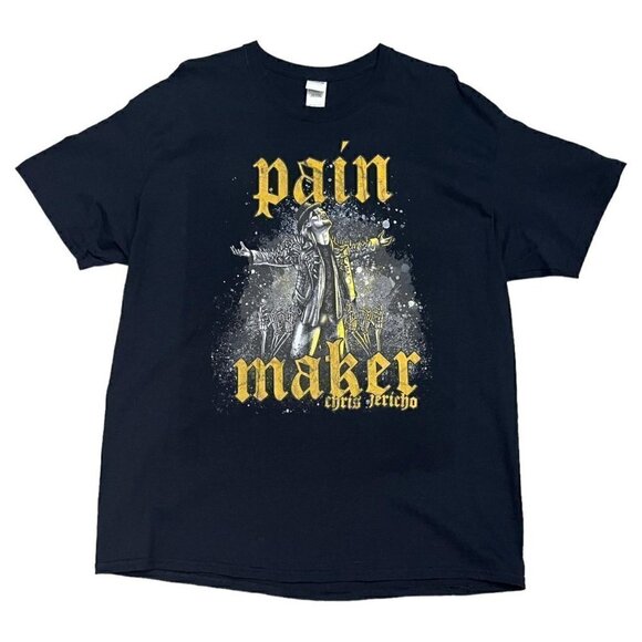 AEW Chris Jericho PAIN MAKER Retro Wrestling Tee Shirt - Mens XL - Picture 1 of 4